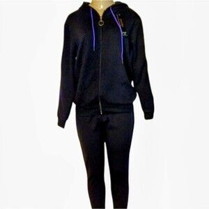 Black/Purple Mesh Sweatsuit L